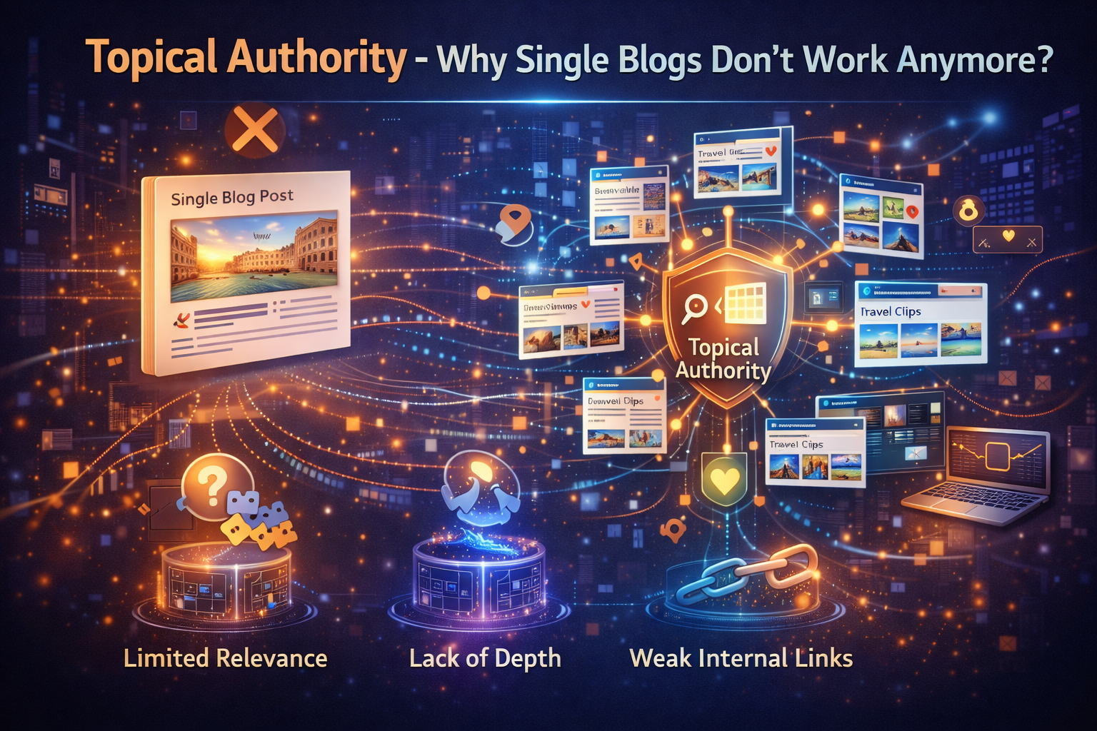 Topical Authority - Why Single Blogs Don’t Work Anymore?